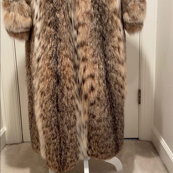 Natural Lynx coat with shawl collar - Picture 4 of 9